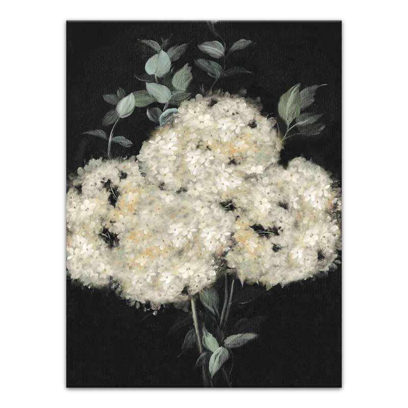 «Moody Hydrangeas» sur impression sur toile, H 16 po x l 12 po x P 1,25 po