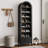 71" 8-Tier Modern Farmhouse Storage Cabinet With Adjustable Shelves, Freestanding Wood Cabinet-21883369