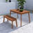 3 Pieces Acacia Wood Table Bench Dining Set