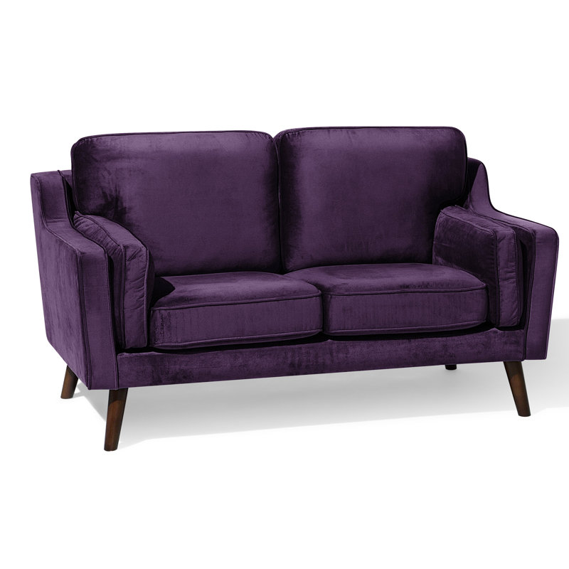 Forsyth Velvet Loveseat, Violet
