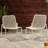 Summer Courtyard Chairs - Stackable Matte White Iron, 26 In. W X 22.51 D H, 7.8 Lb Iron Relax Zone, 25.67" 22.51"