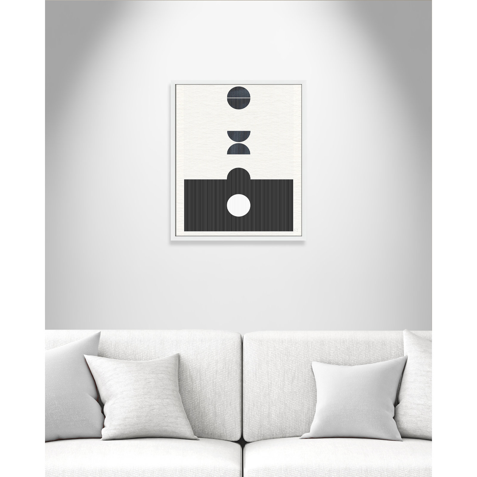Eclipse I by Susan Jill, 25.5" H x 21.5" W x 0.75" D, Satin White Framed