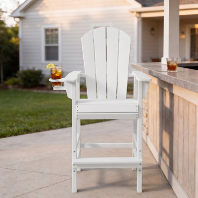 Chaise de bar Adirondack avec porte-gobelet