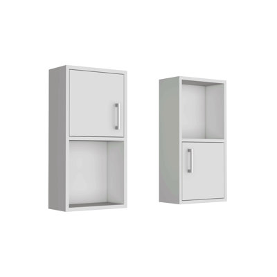 Wall-Mounted Bathroom Medicine Cabinet With Open And Closed Storage