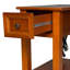 End Table With Drawer and Shelf, Mission-Style, Veneers and Wood Construction Walnut Color for Living Room and Bedroom