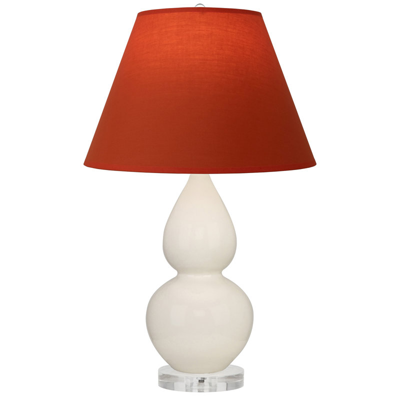 Petite lampe d'appoint à double gourde, Tanger / taupe, Os