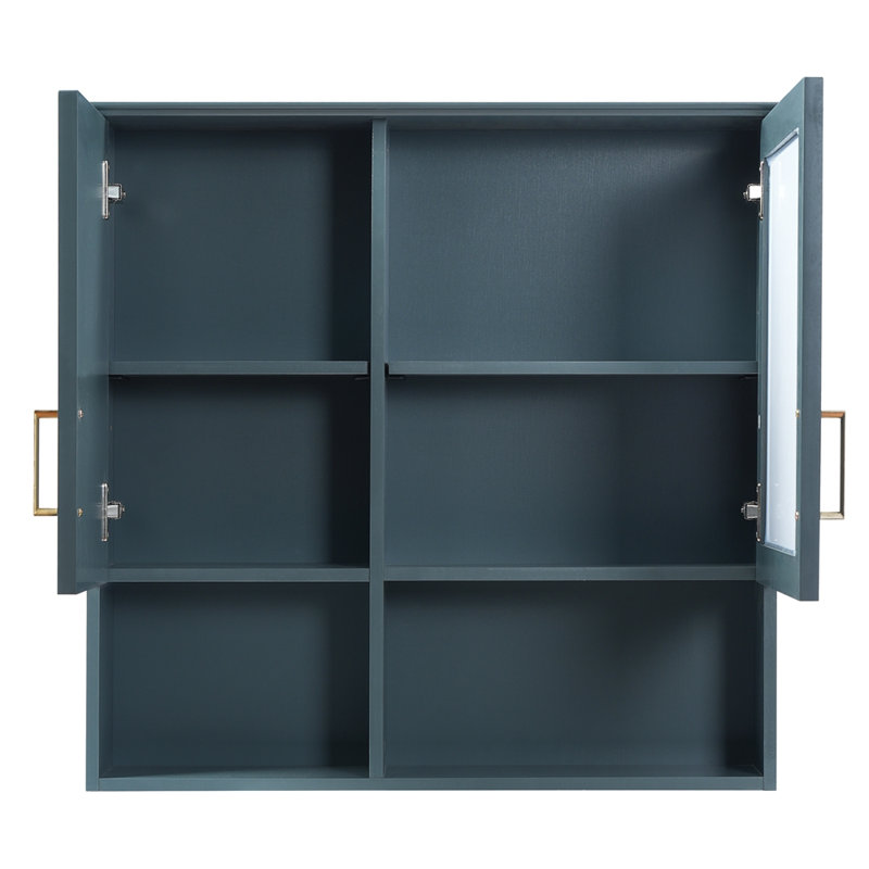 Armoire de toilette 2 en 1, armoire à pharmacie murale de 30 pouces avec tablettes réglables et portes à fermeture en douceur, miroir haute définition avec rangement pour meuble-lavabo de salle de bain