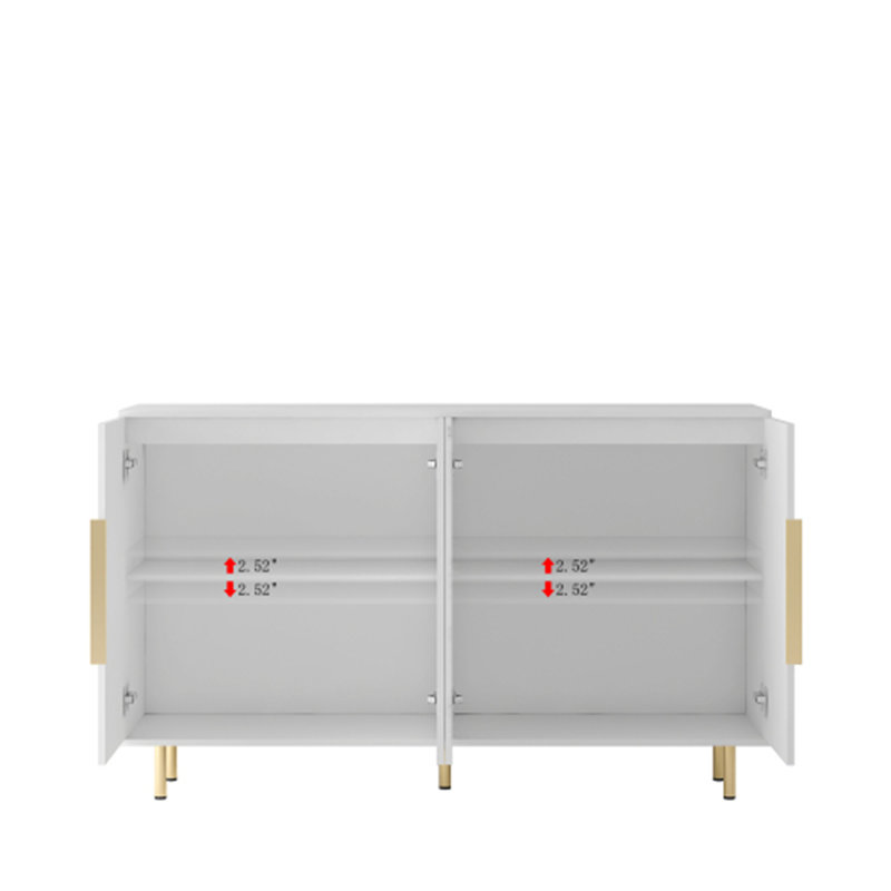 Modern Buffet Cabinet with Storage, White
