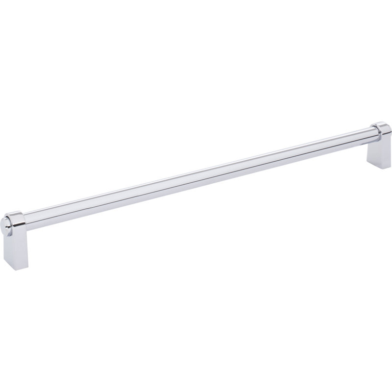 Lawrence Bar Pull, Polished Chrome, 12" Center To Center