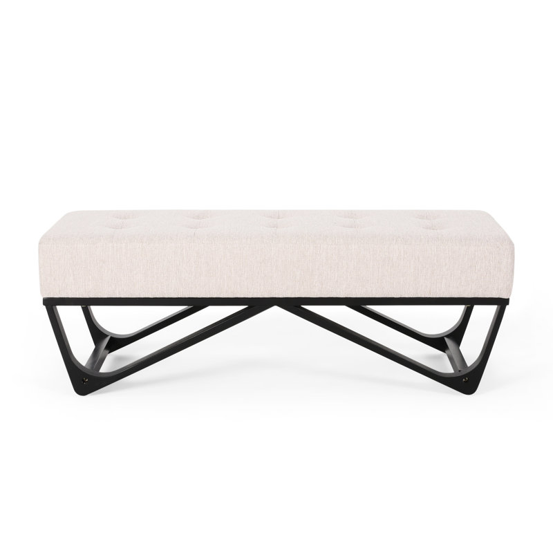 Rectangular Faux Wood With Seat And Contemporary Look Cover Geometric Base Construction