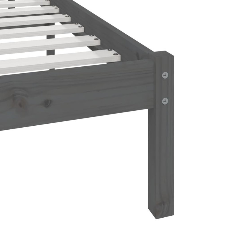 Bed Frame Solid Wood, European Double (140 x 200 cm), Solid Wood