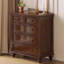 Armoire d'appoint en bois manufacturé noyer foncé