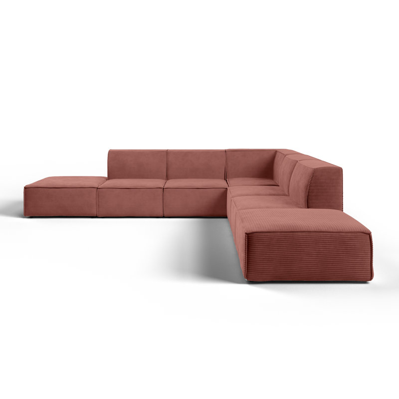 Alesja 7 Seater Corner Sofa , Burn Dirty Pink
