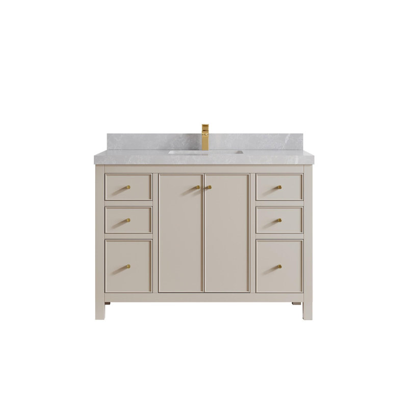 Chicago 48'' Single Bathroom Vanity with Quartz Top