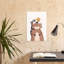 Forest Friends Star Wish Whimsical Abstract Contemporary Bear Forest Nature Wall Art Print by Mathieu - Wrapped Canvas Print-1435436092