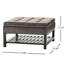 Square With Storage And Bottom Stand - Robust Bonded Leather Brown Stylish Rack Cozy