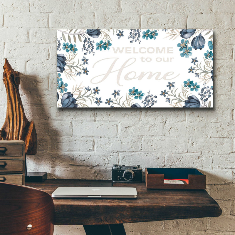 «Welcome to Our Home» par Cindy Jacobs, art mural en verre acrylique, H 12 po x l 24 po x P 0,2 po