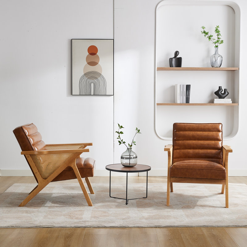 Fauteuil rembourré, Cuir Waldemar