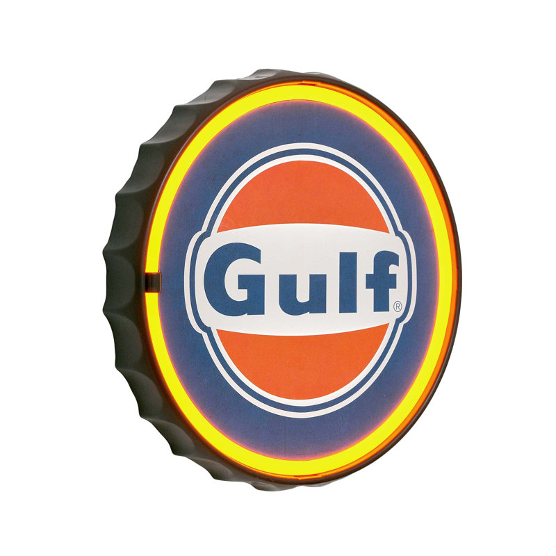 Enseigne de bar 17 "17" Gulf Round Neon