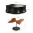 Arvante 2‑Piece Storage Coffee Table Set, Petal‑Shaped Coffee Table with Drawer & Butterfly‑Inspired Solid Wood Accent Side Table for Contemporary Living Rooms