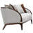 Houston Bouclé 3-Seater Sofa - Pebble Gray/Walnut