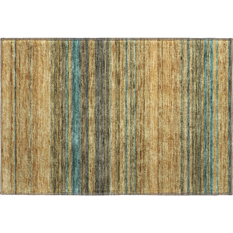 Premium Machine Washable Prisco Wheat Rug, Rectangle 1'8" x 2'6"