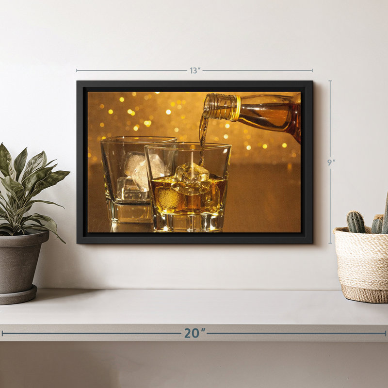 " Pouring Whiskey Canvas Print ", 9" H x 13" W