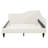 Full Size L-Shaped Linen Daybed, With Solid Wood Legs, Beige-1821447247-1821447250