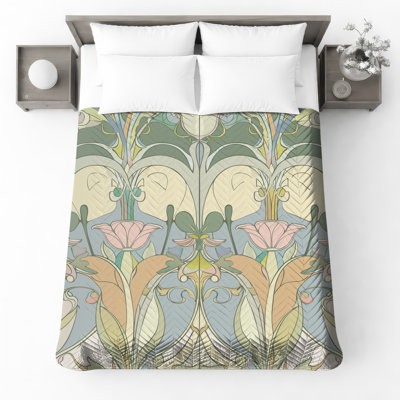 Couvre-lit matelassé Art Nouveau