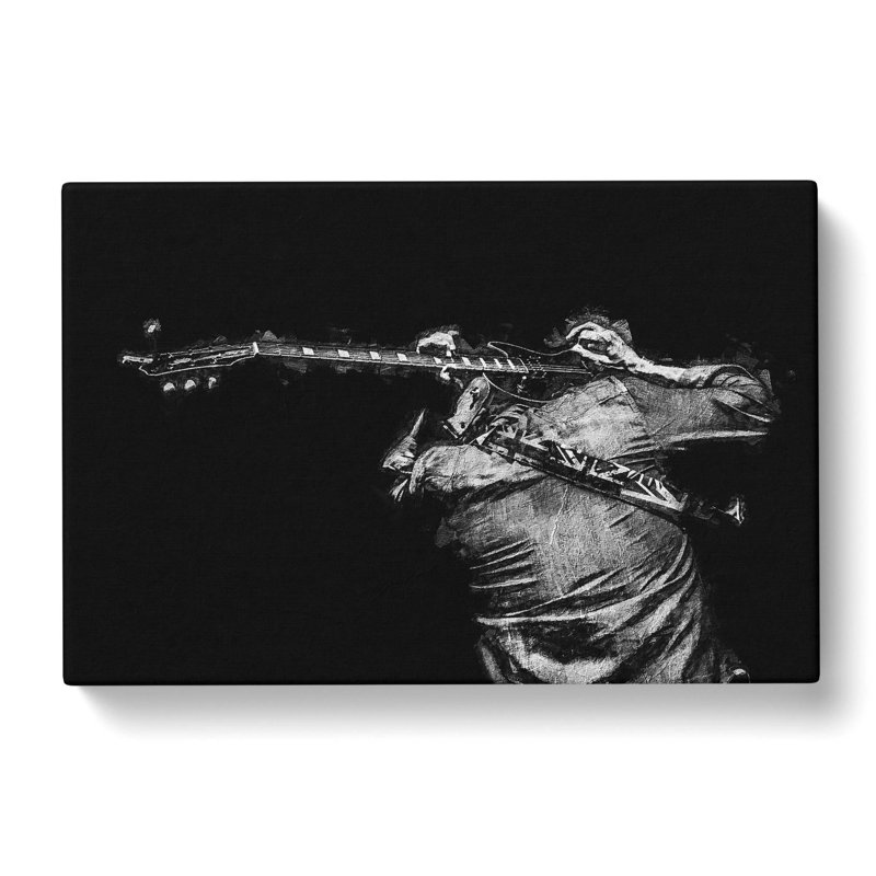 Rock Guitarist - Wrapped Canvas, 35cm H x 50cm W x 3cm D