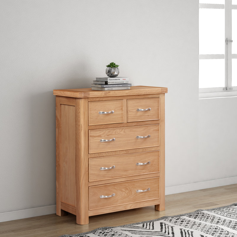 Comfrey 85cm W 5 - Drawer Chest of Drawers, Natural