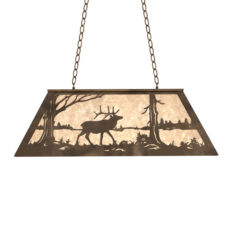 6 - Light Pendant, Silver, Antique Copper, Mica