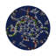 Sous-verres ronds en cuir bleu Ourganos-119015346