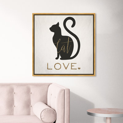 " Cats And Kitties Cat Love Gold "