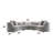 Boucle Sectional Sofa W/9 Pillows