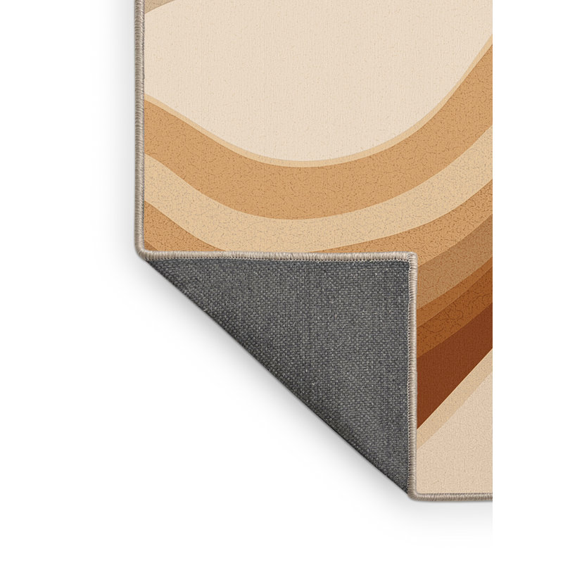 Tapis brun doux et moelleux de couleur unie minimaliste Kamena, 5x8