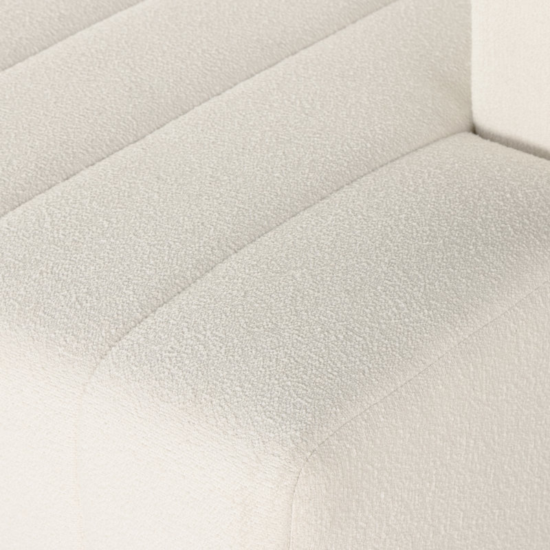 Langham Channeled 6 - Piece Sectional, Left Hand Facing, Fayette Cloud Polyester Blend, 28" H x 157" W x 122" D