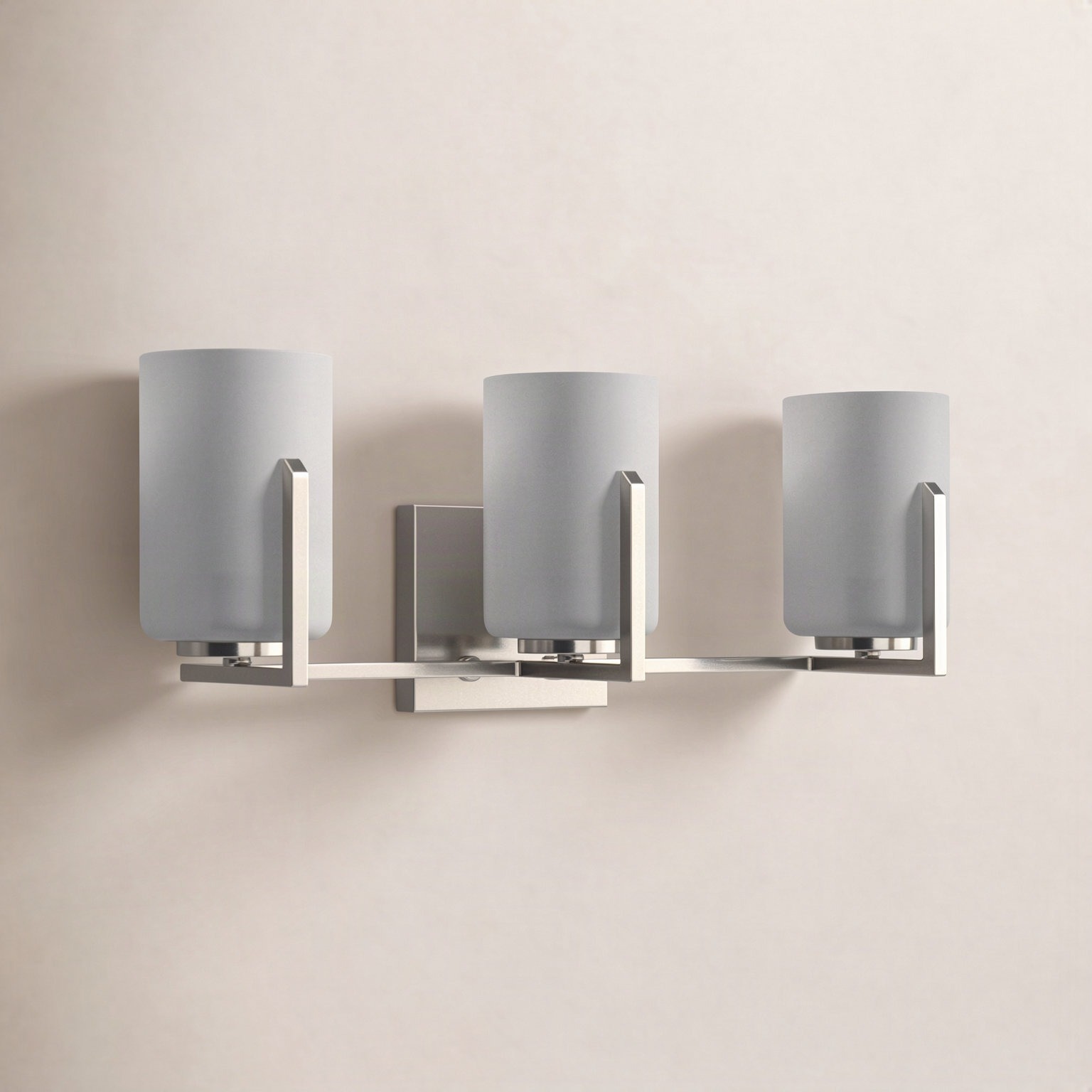Roni Dimmable Vanity Light, Satin Nickel, 3-Light
