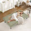 Canapé-lit 66 po en velours côtelé avec pieds en bois massif et futon sans accoudoirs pour le salon-31202281