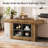 63" Long Console Table, Rustic Entryway Table With 4 Storage Cubes