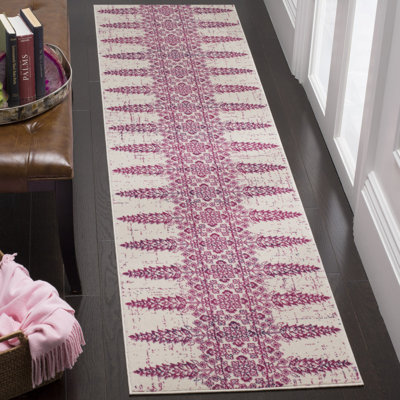 Annette Floral Ivory/Fuchsia Area Rug
