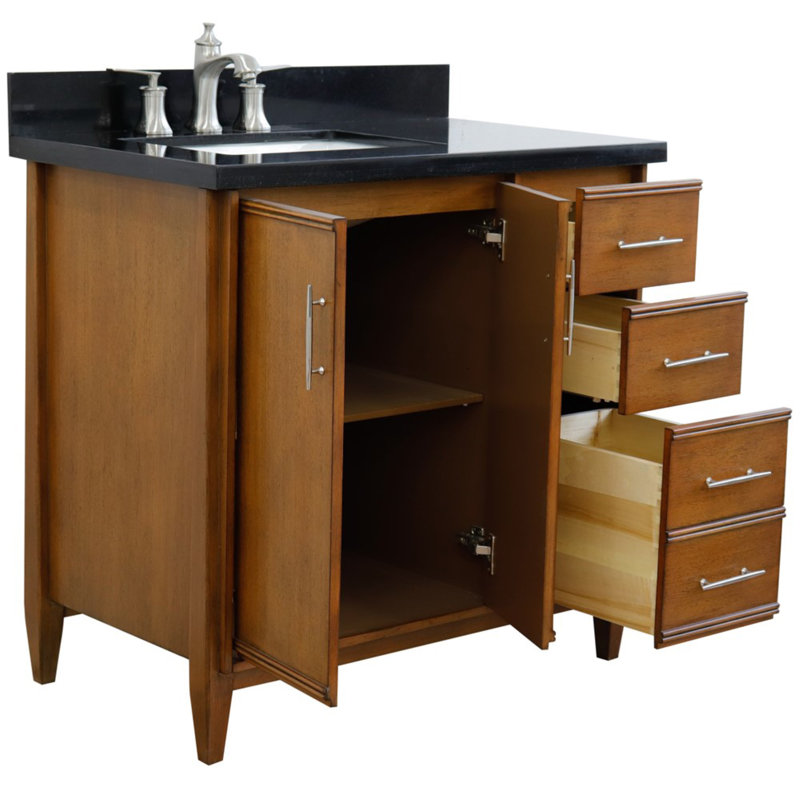 Ensemble de meuble-lavabo simple 37 po, Noir