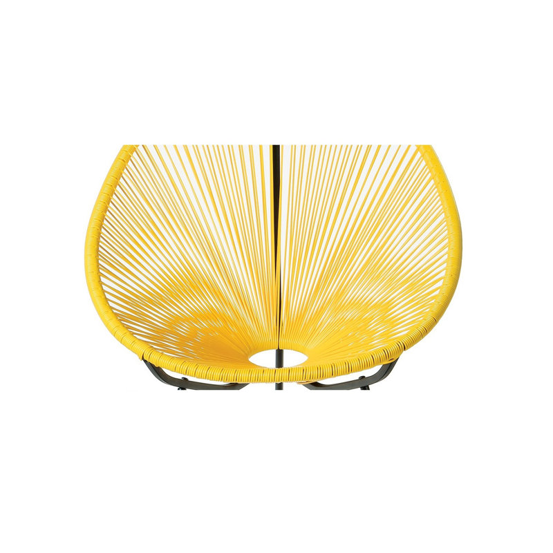 Chaise Acapulco, Jaune / cadre noir