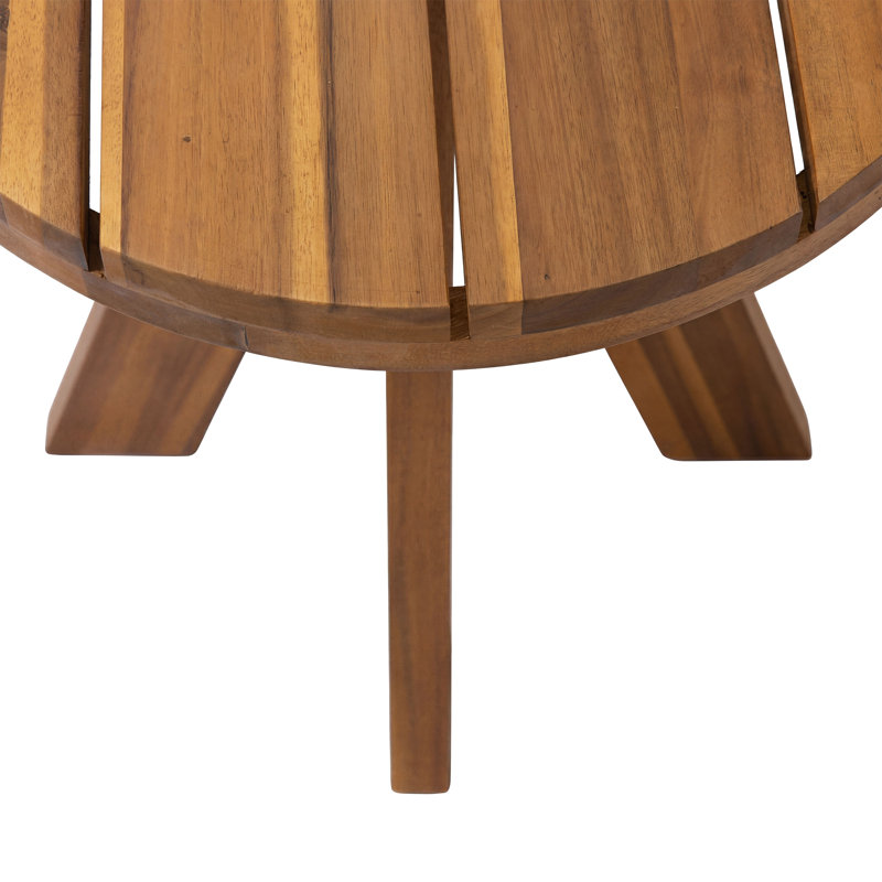 Table d'appoint d'extérieur en bois d'acacia Fenton, Teak