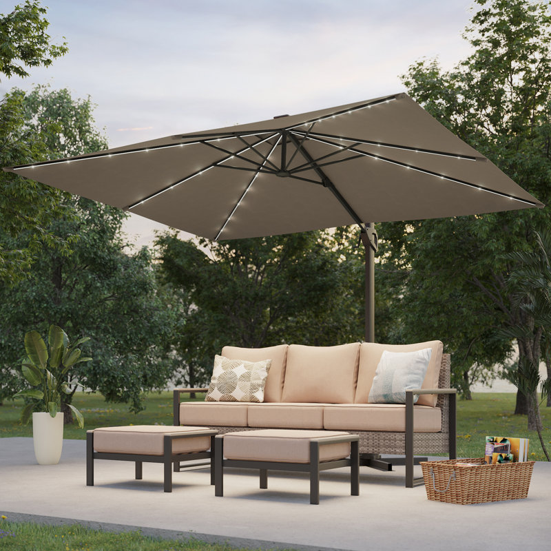 Parasol en porte-à-faux 10x8ft, Taupe