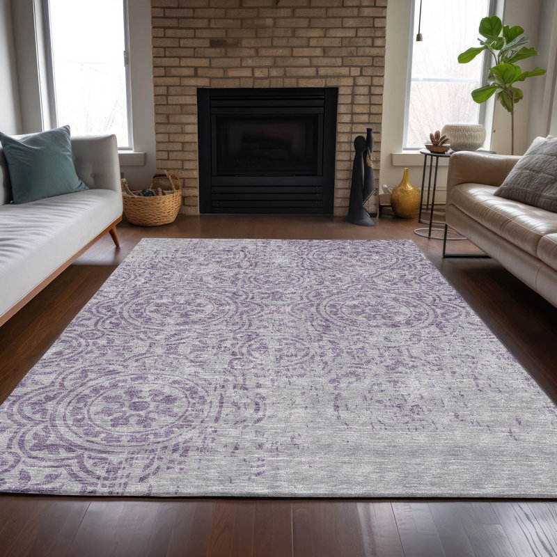 Lamanna Washable Oriental Indoor / Outdoor Rug, Rectangle 3' x 5'