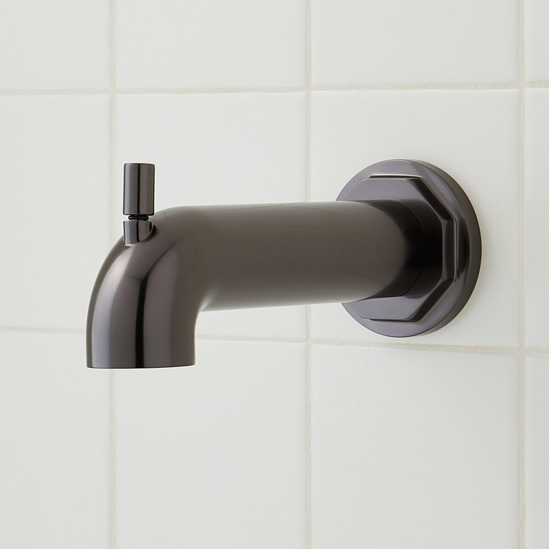 Greyfield Pressure Balanced Tub and Shower Trim Package with Shower Head and Tub Spout, Gunmetal