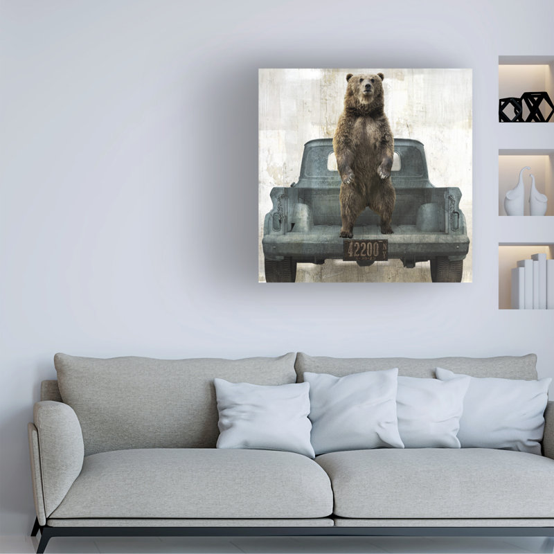 Art sur toile, Sasha Bear Holiday, H 14 po x l 14 po