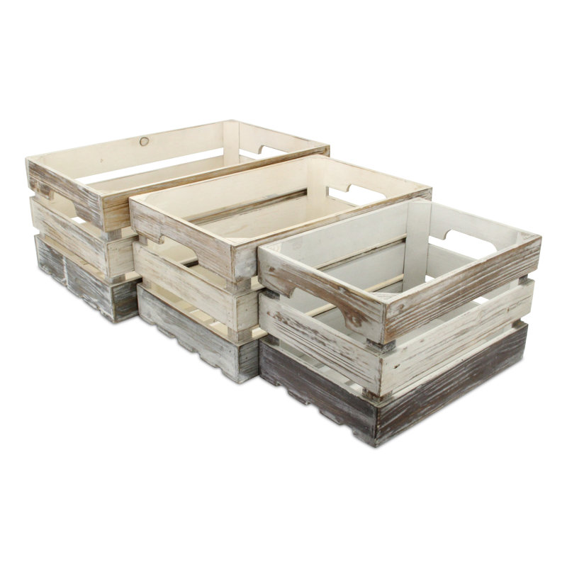 Gracie Oaks Solid Wood Decorative Bin