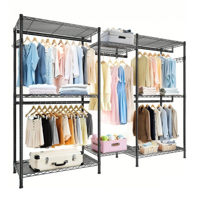 Armoire autoportante réglable en métal pour un rangement polyvalent, finition noire